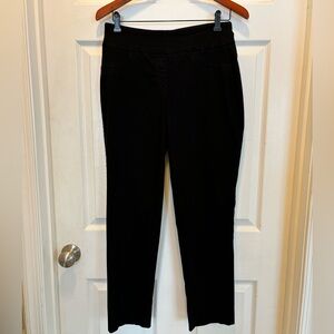 Ruby Rd stretch black pull on pants. Size 8